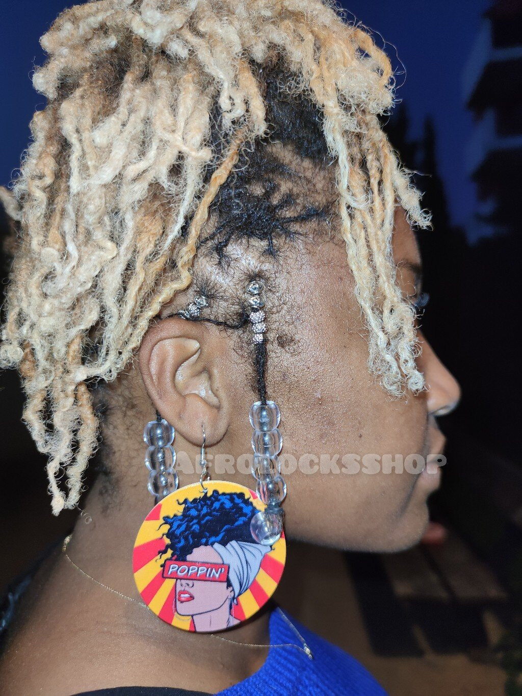 Boucles d'oreilles poppin femme cheveux nappy-SQ9935034