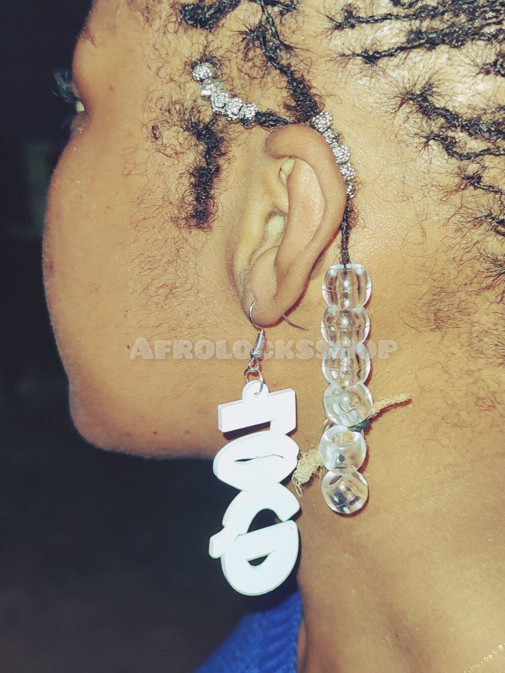 Boucles d'oreilles locd locksée rasta