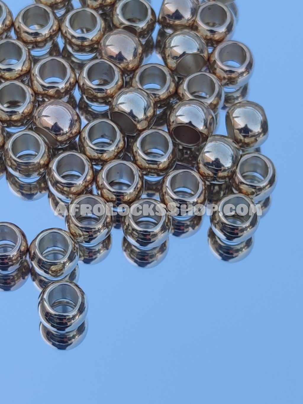 Lot de jolies perles pour dreadlocks couleur argenté ou doré spéciales cheveux-SQ7555219