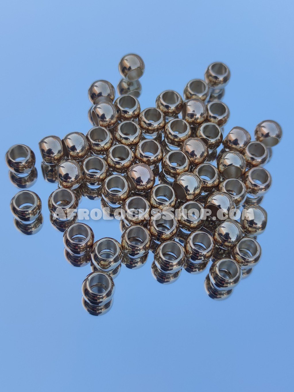 Lot de jolies perles pour dreadlocks couleur argenté ou doré spéciales cheveux-SQ7555219