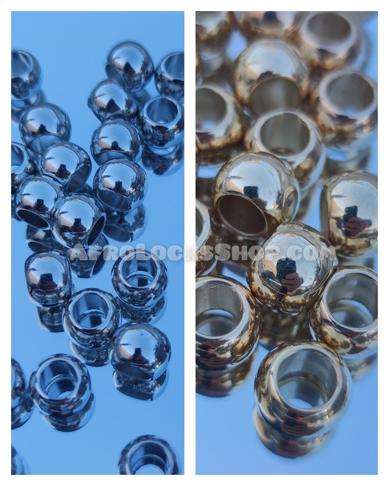 Lot de jolies perles pour dreadlocks couleur argenté ou doré spéciales cheveux-SQ7555219