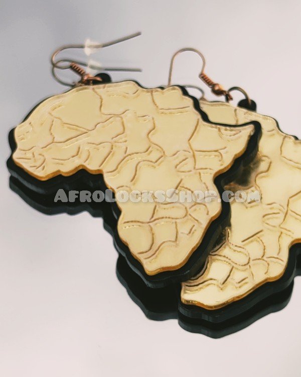 Boucles d'oreilles brillantes Etats Unis d'Afrique