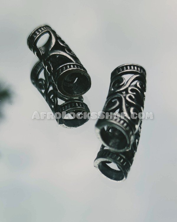 Lot de 2 x bijou tube cheveux et barbe viking