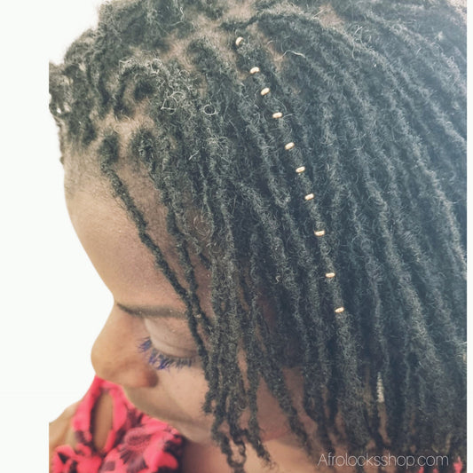 Anneaux premium pour microlocks & Sisterlocks (20 pcs) – inox & dorure épaisse ✨