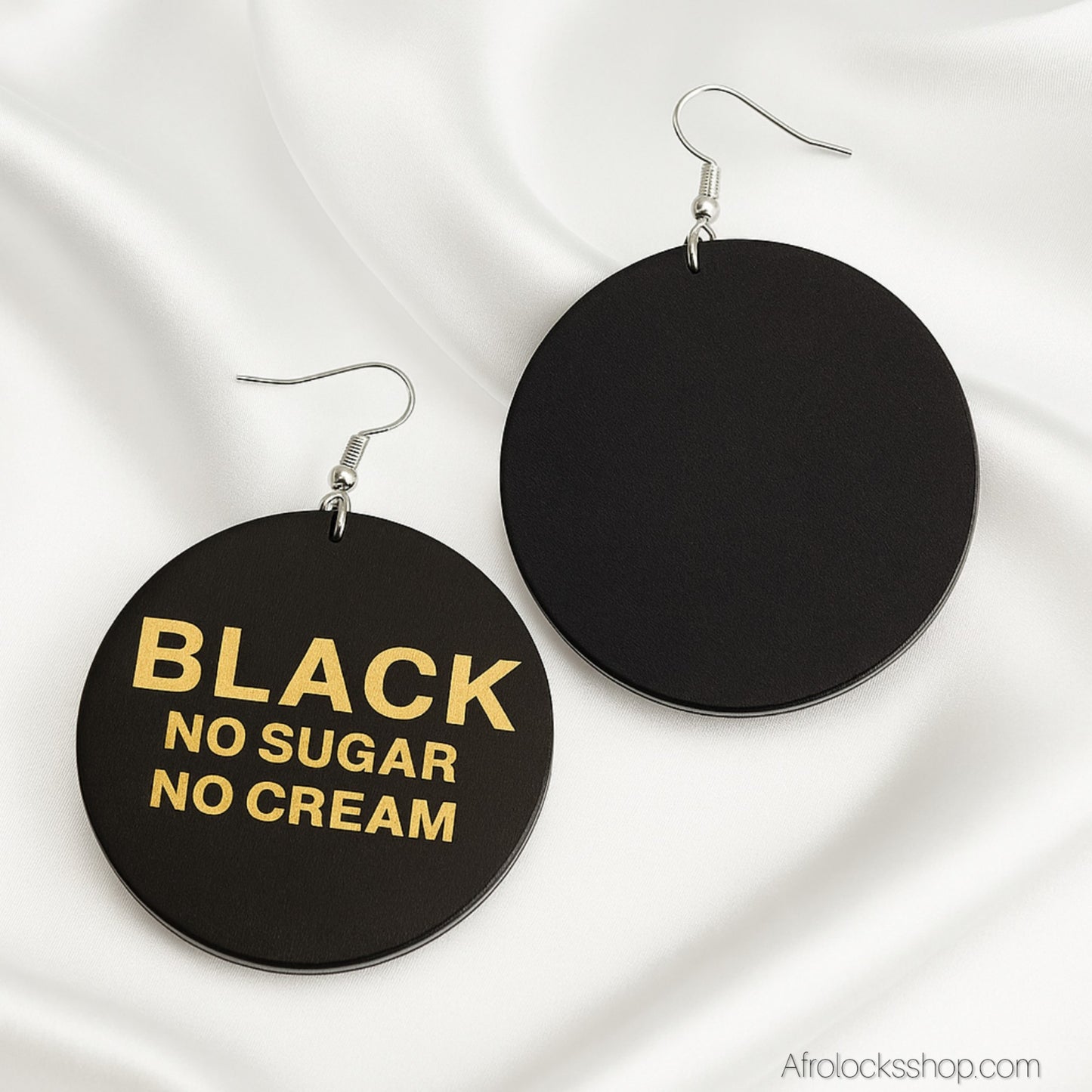 Boucles d’oreilles bois — BLACK NO SUGAR NO CREAM ✊🏾