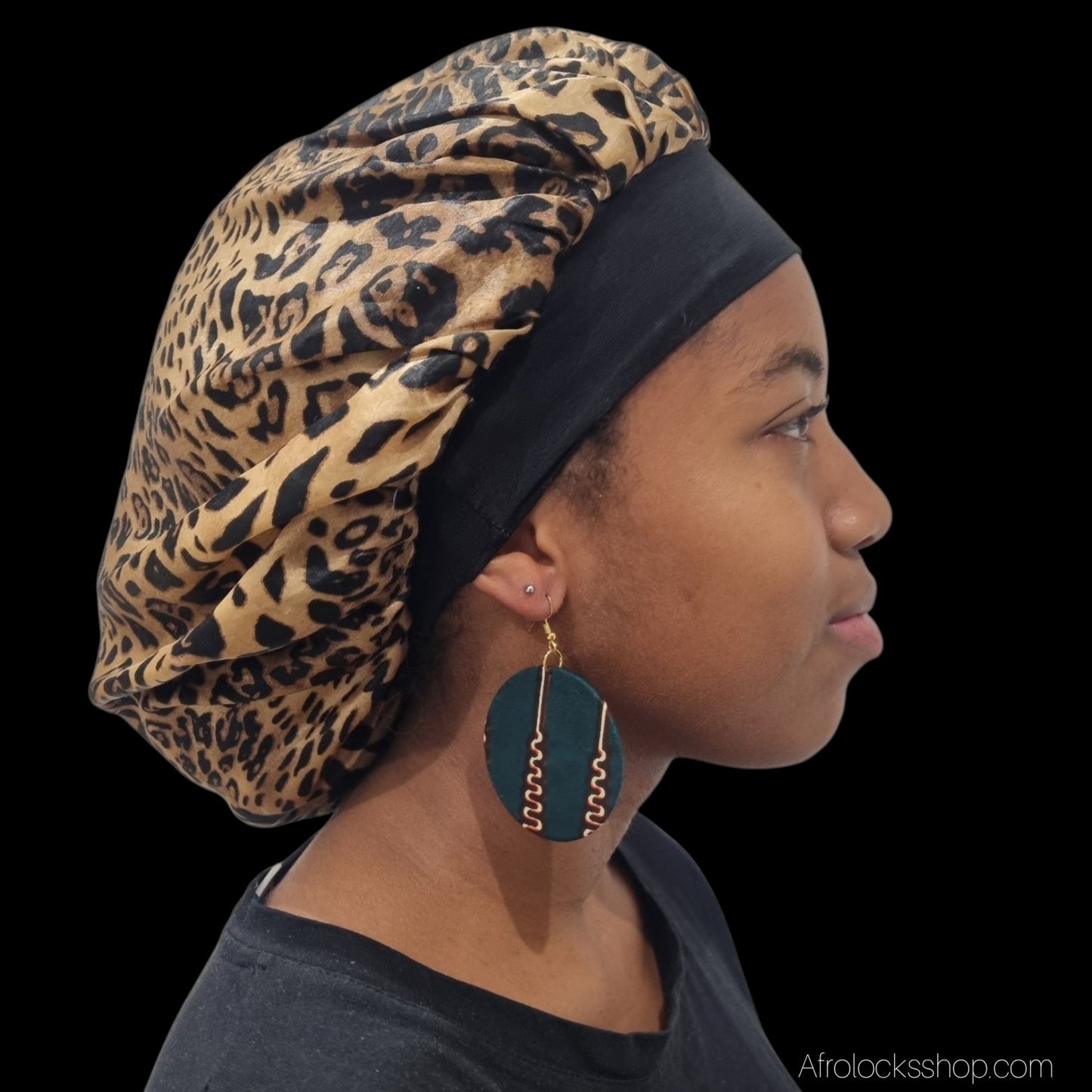 Boucles d’oreilles wax africain du Ghana – rondes 5 cm – bijoux artisanaux colorés