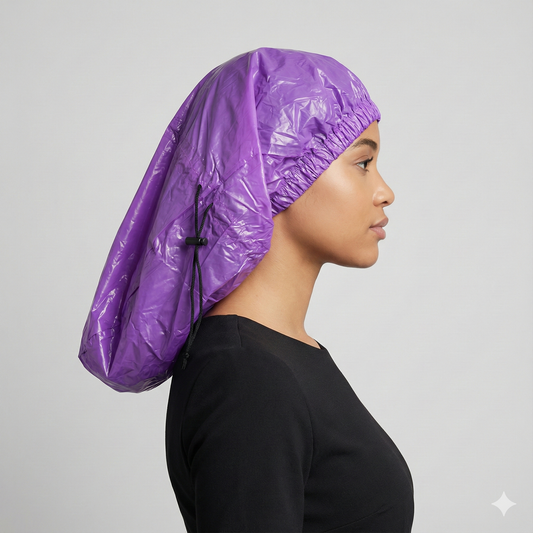 Bonnet de Douche Long Ajustable & Rétractable - Protection Waterproof Locks & Tresses