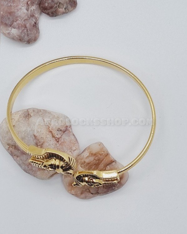 Bracelet manchette bangle Toutankhamon acier inoxydable