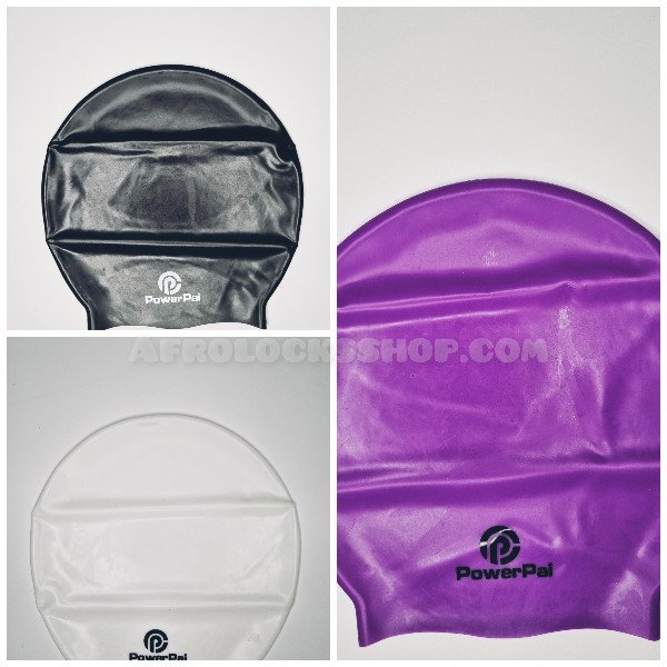 Bonnet taille L pour grosse chevelure couleurs noir violet blanc-SQ2359817