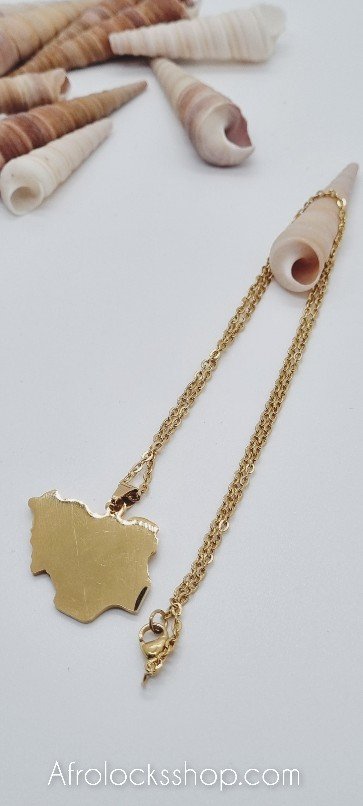 Chaîne et pendentif acier inoxydable Nigéria