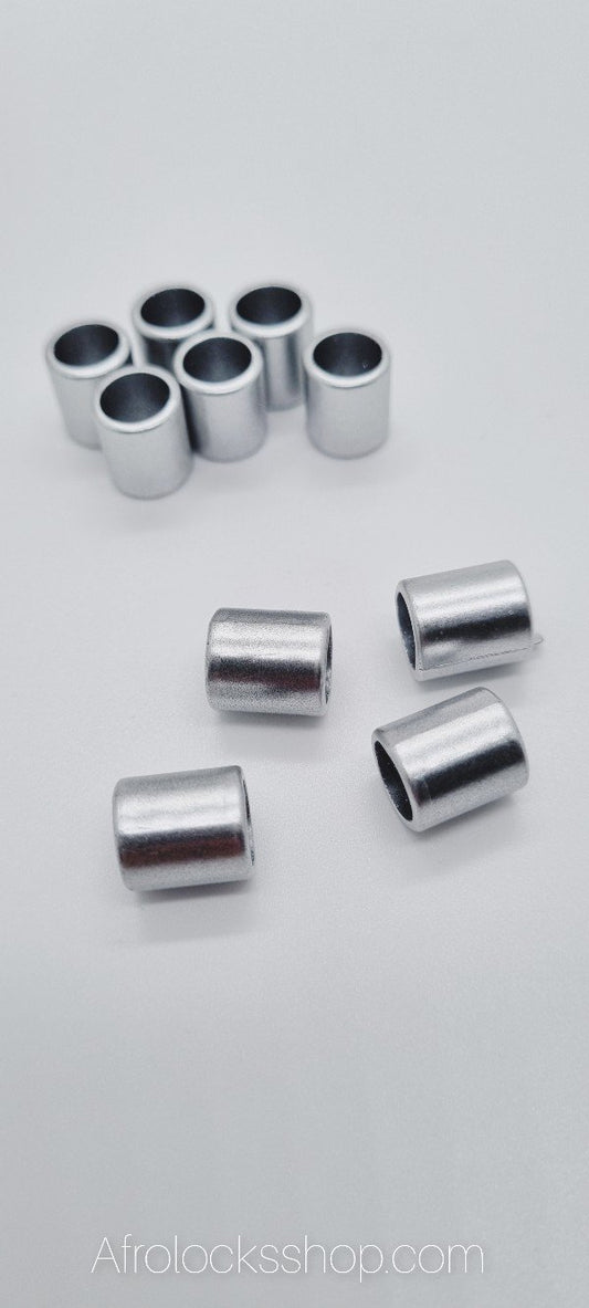 10 x bijoux tube à cheveux imitation métal