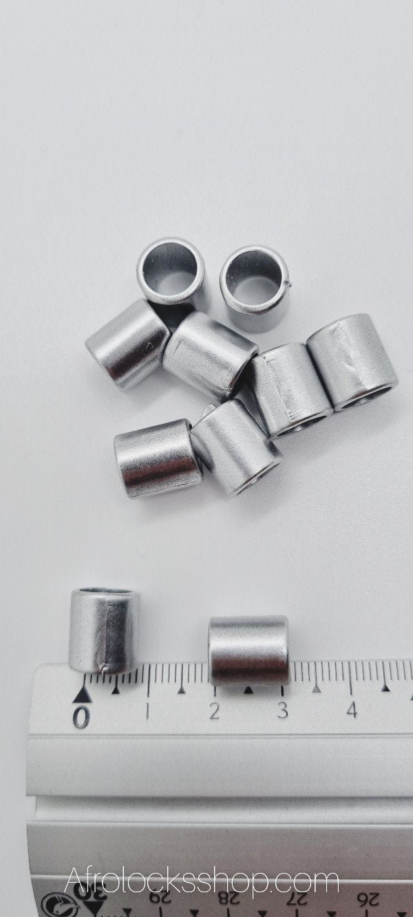 10 x bijoux tube à cheveux imitation métal