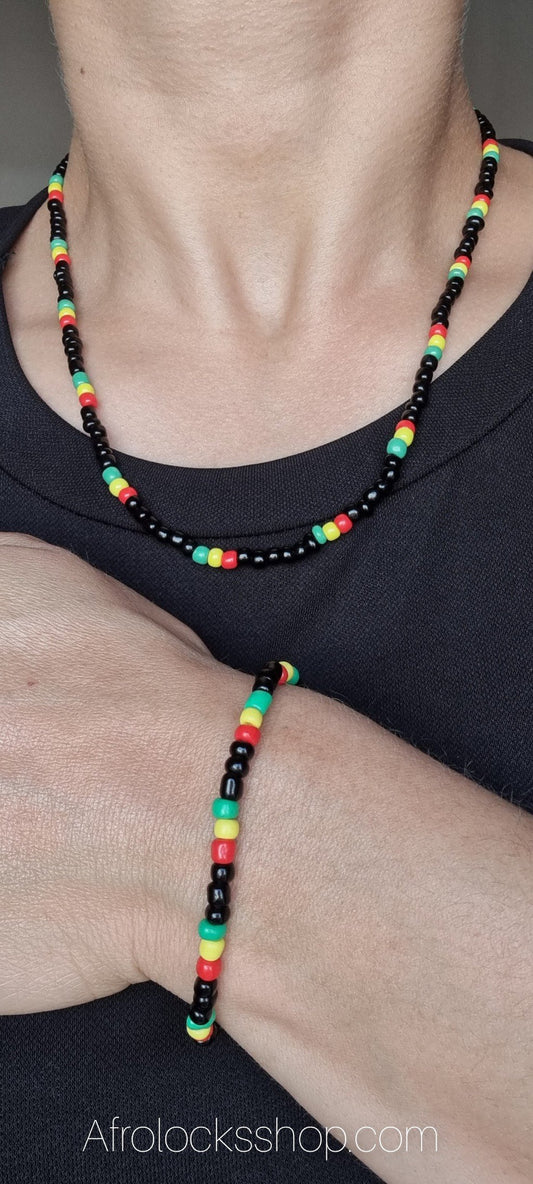 Collier rasta élastique en perles-SQ7365183