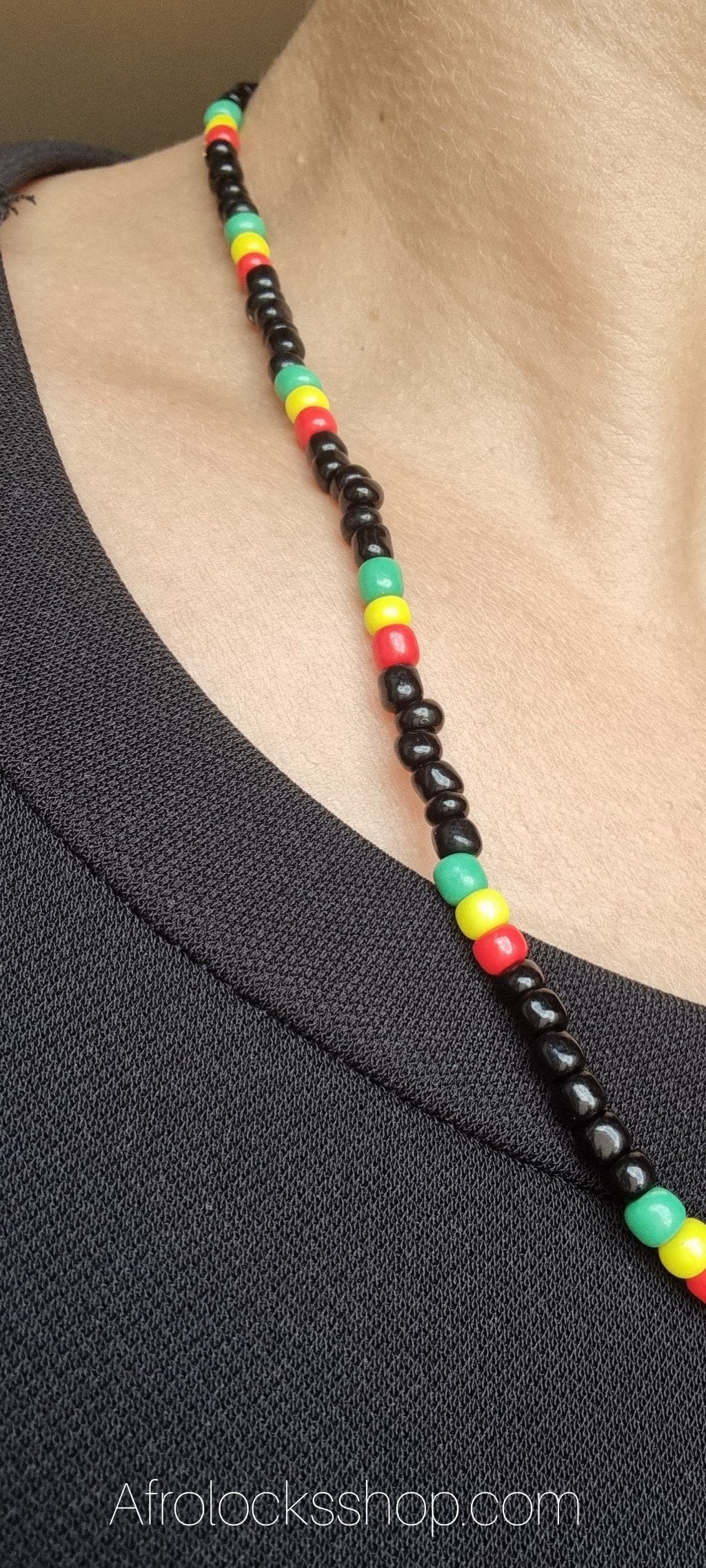 Collier rasta élastique en perles-SQ7365183