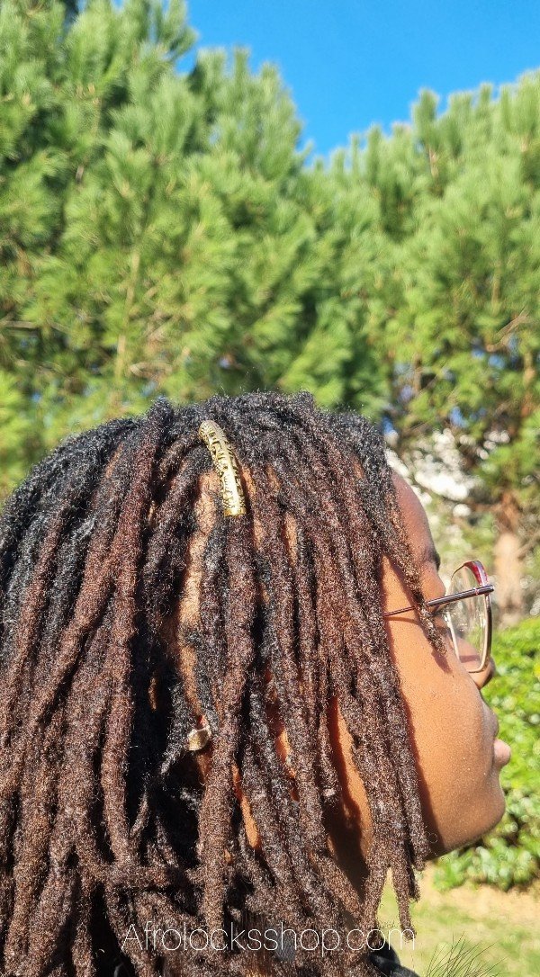 Bijou locks recourbé doré