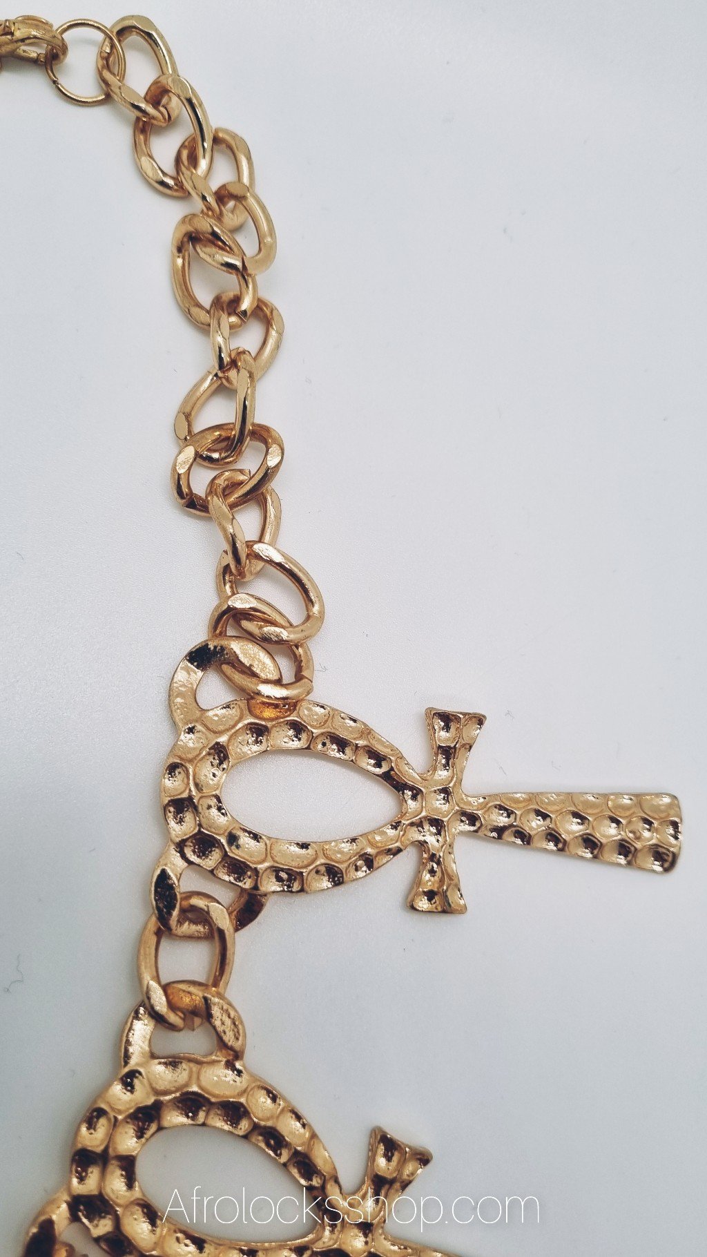 Chaîne croix de ankh pendentifs multiples