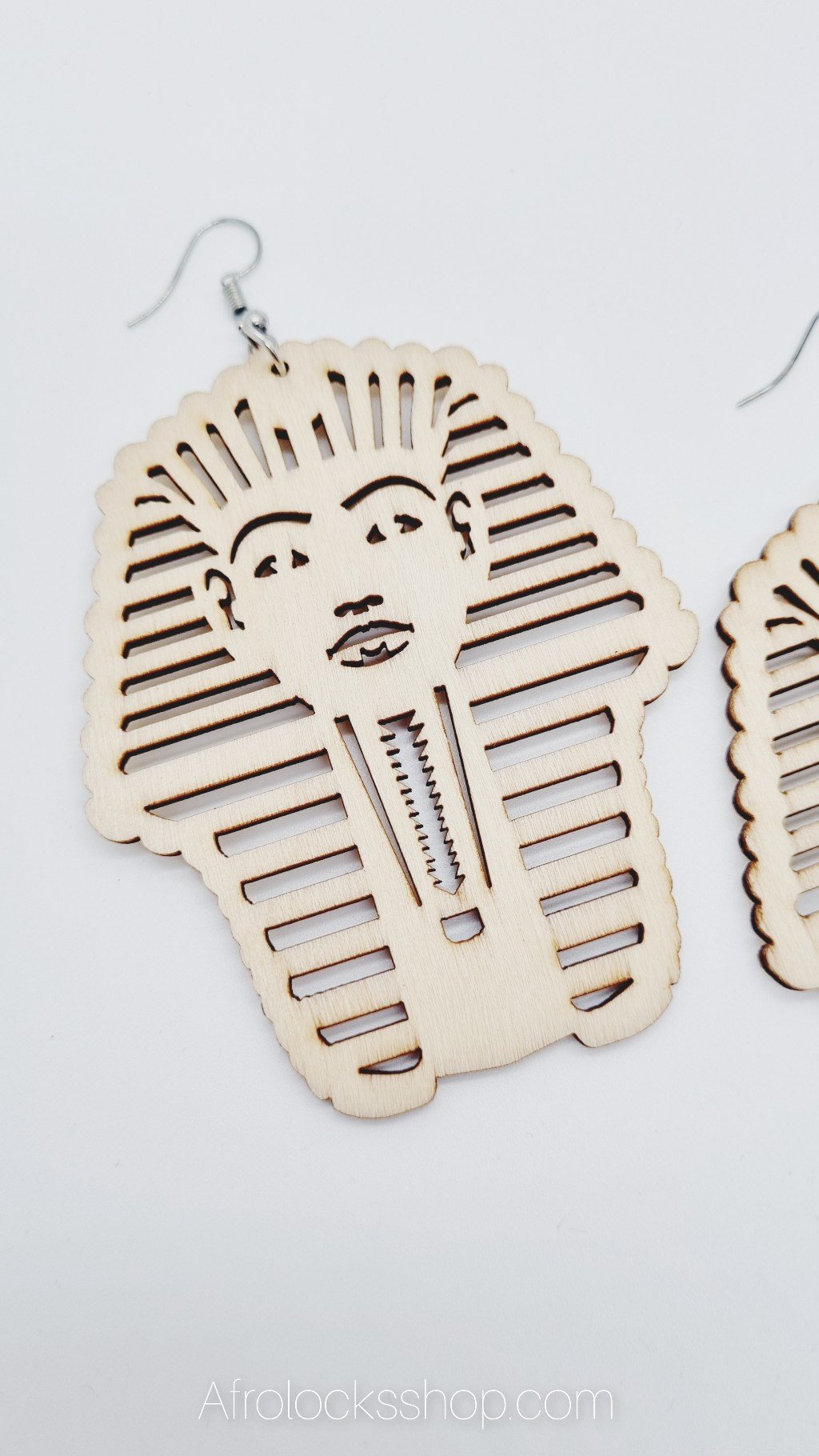 Boucles d'oreilles bois Pharaon