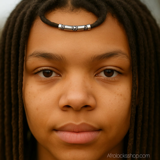 Perles courbées pour Sisterlocks – Lot de 15 tubes zinc argenté 3 cm (trou 2 mm)