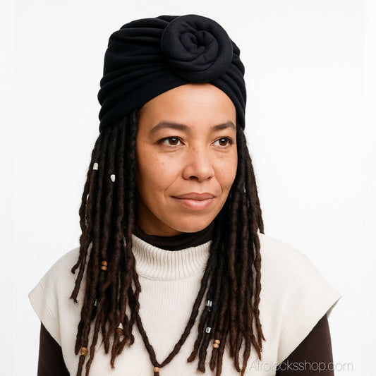 Turban pré-attaché “Rosace” – 13 coloris – Stretch, 100 % polyester 🌸