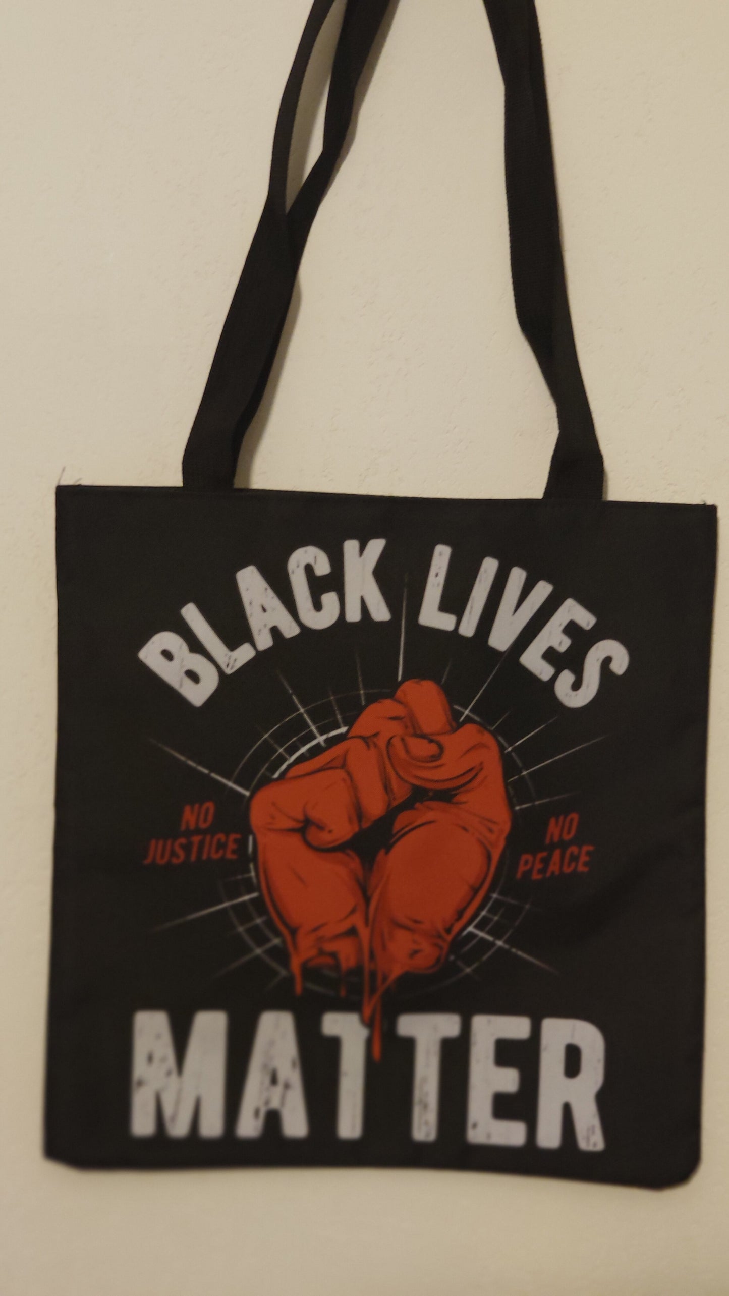 Afro college tote bag - sac black lives matter I can't breath natural hair queen-SQ6518831