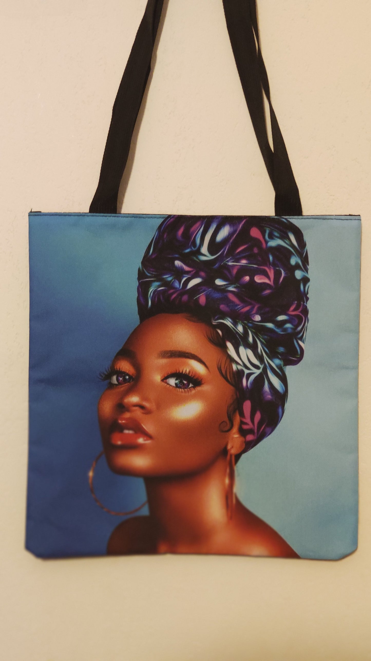 Afro college tote bag - sac black lives matter I can't breath natural hair queen-SQ6518831