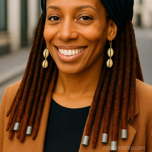 Lot de bijoux couleur argent pour enfiler sur les locks