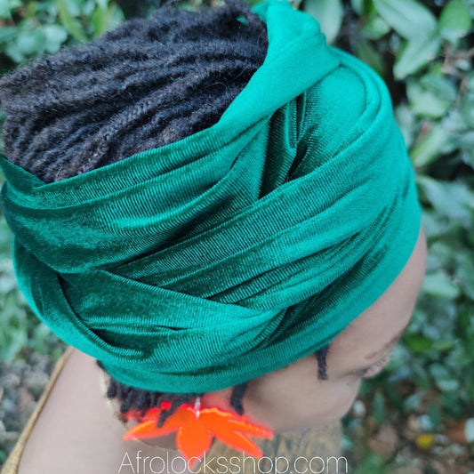 Turban tube luxe très long en velours-SQ7734924