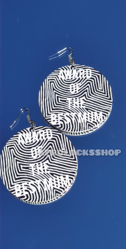 Boucles d'oreilles Award of the best mum - prix de la meilleure maman