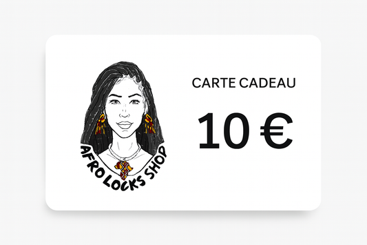 Carte-cadeau Afro Locks Shop – Offrez un cadeau 🎁 unique et plein de sens pour les fans de locks ou d'accessoires ✨