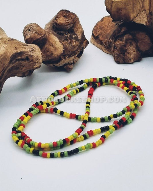 Chaîne de taille en perles rasta noir rouge jaune vert-SQ4637909