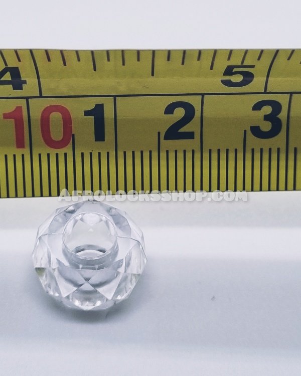 Lot 50 perles transparentes découpe mosaïque