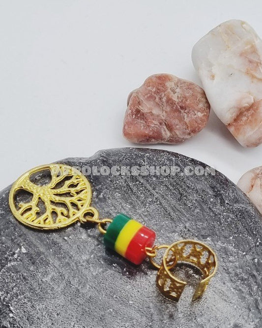 Bijou pendentif cheveux dreadlocks arbre de vie rasta