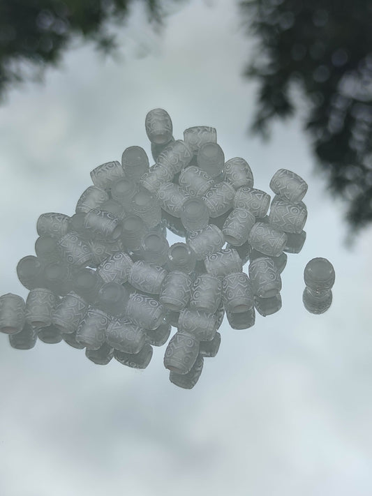 Perles gravures style tibétain - décoration coiffures microlocks tresses-SQ1845678