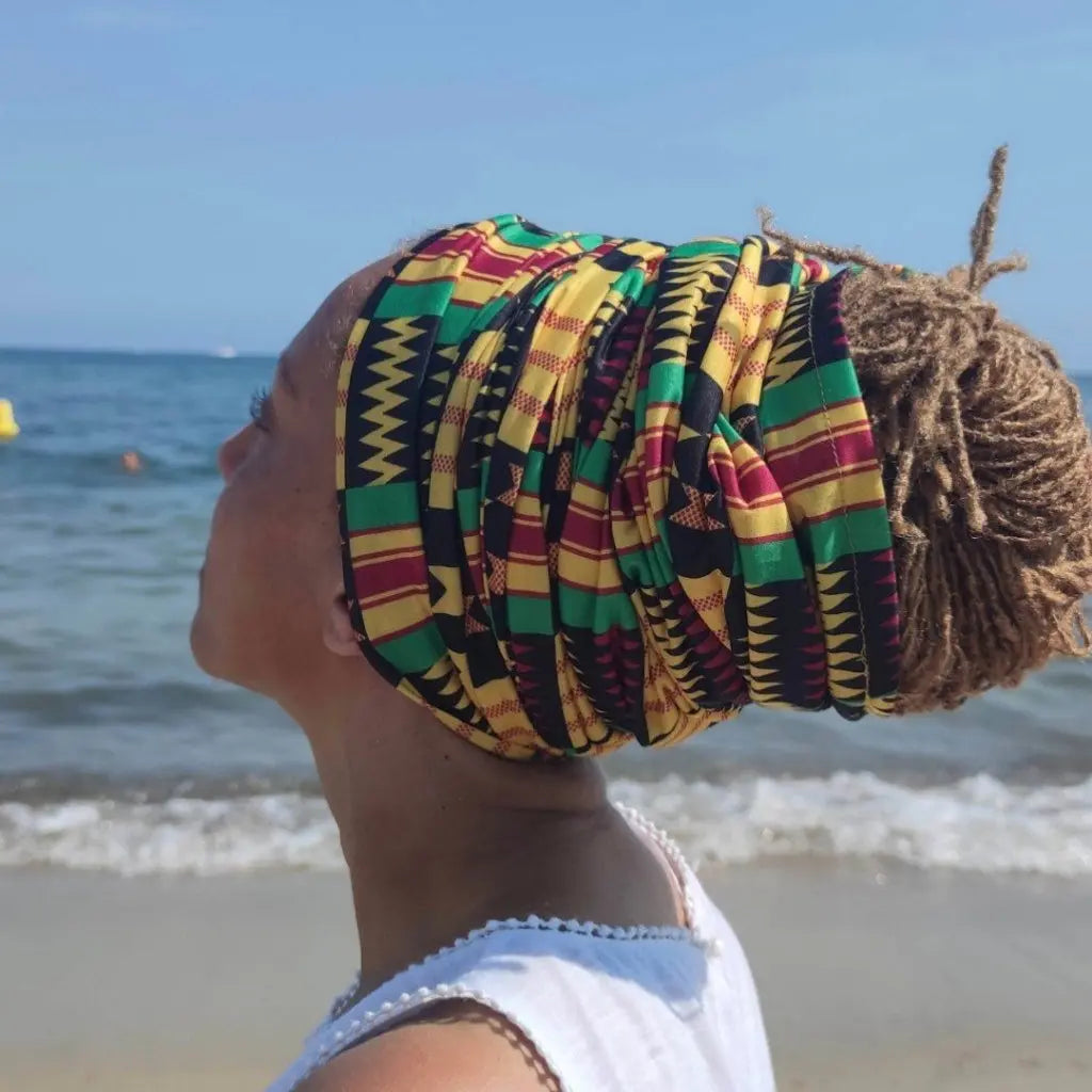 Turban a enrouler pour cheveux naturels afro dreadlocks