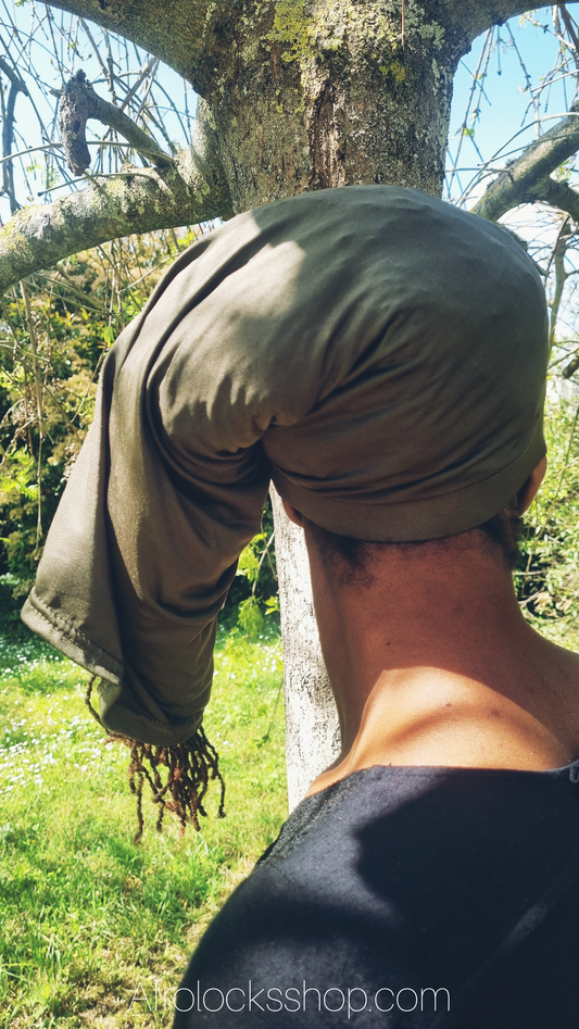 Loc cap open back bonnet couleur kaki
