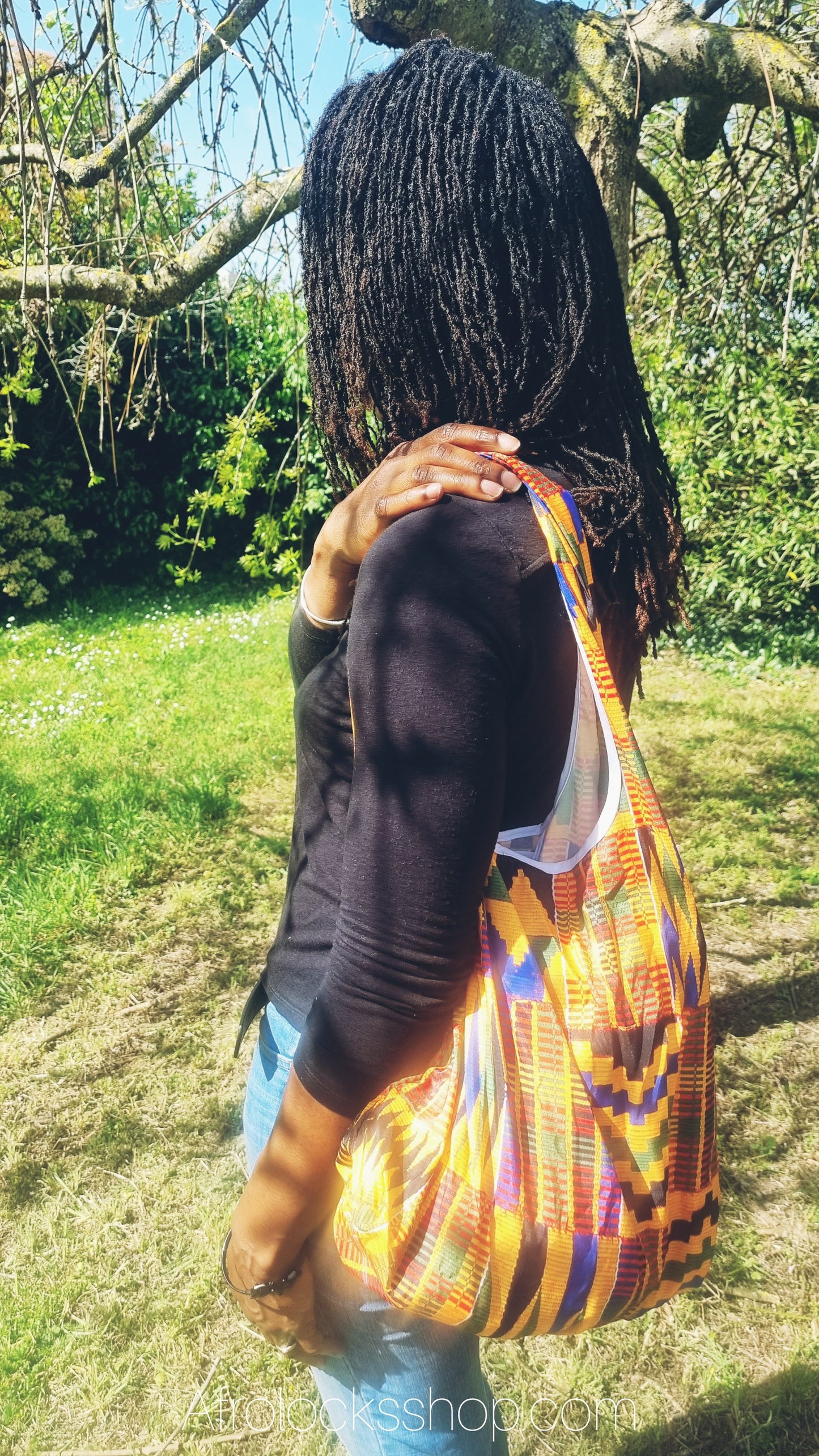 Sac souple afro shopping imprimé wax