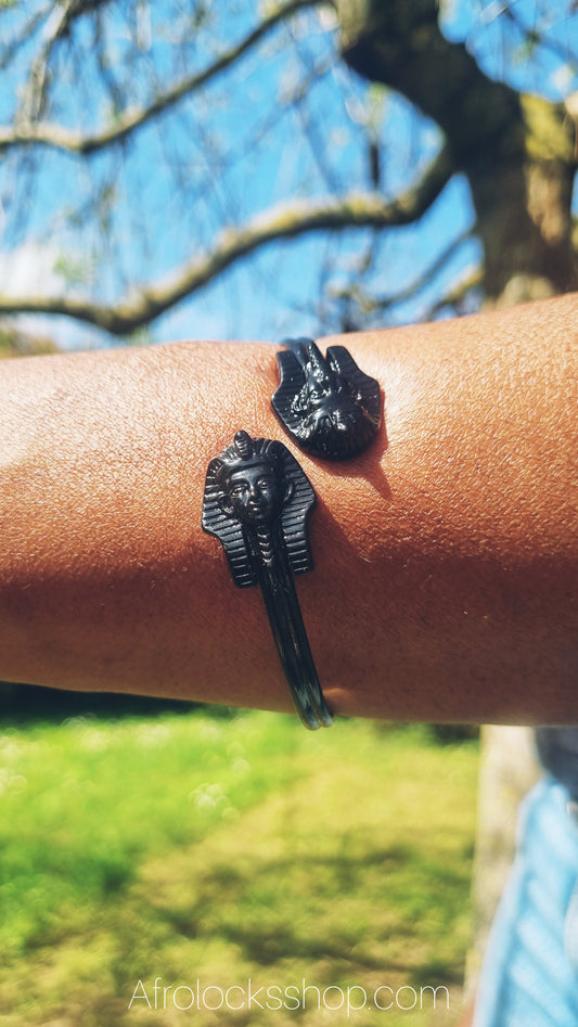 Bracelet manchette bangle sphinx Toutankhamon