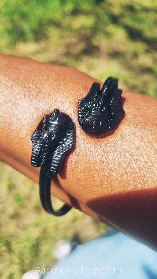 Bracelet manchette bangle sphinx Toutankhamon