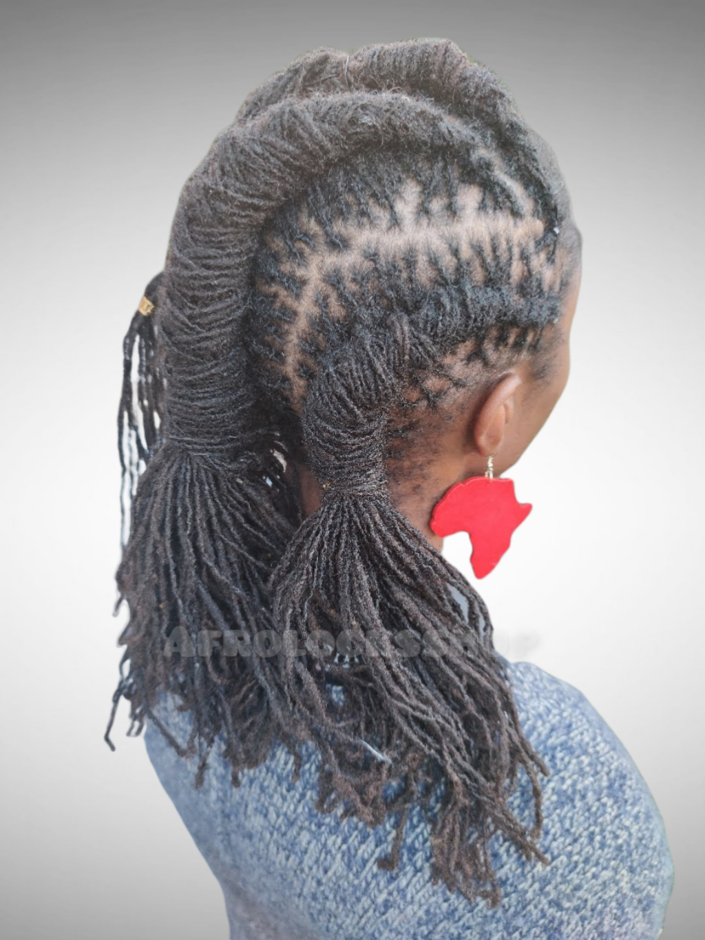 Grandes boucles d'oreilles en bois rouge Afrique continent africain bijou afrocentrique