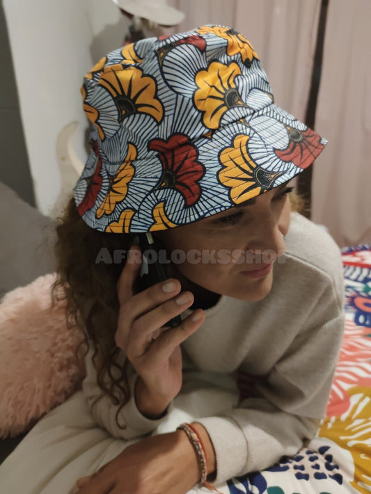 Chapeau bob pêcheur imprimé africain été