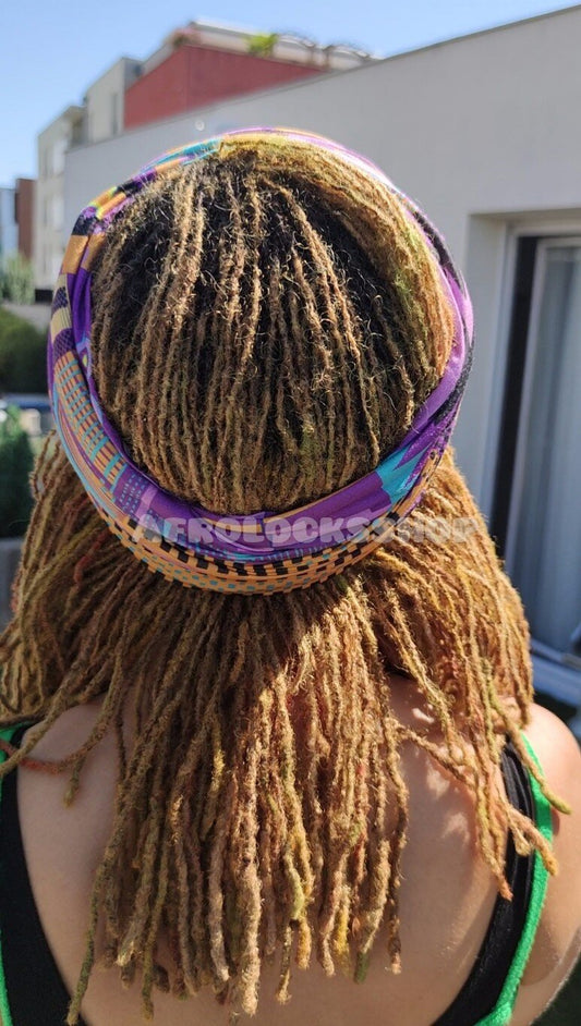 Turban chaussette dreadlocks mauve - convient aux locks très longues