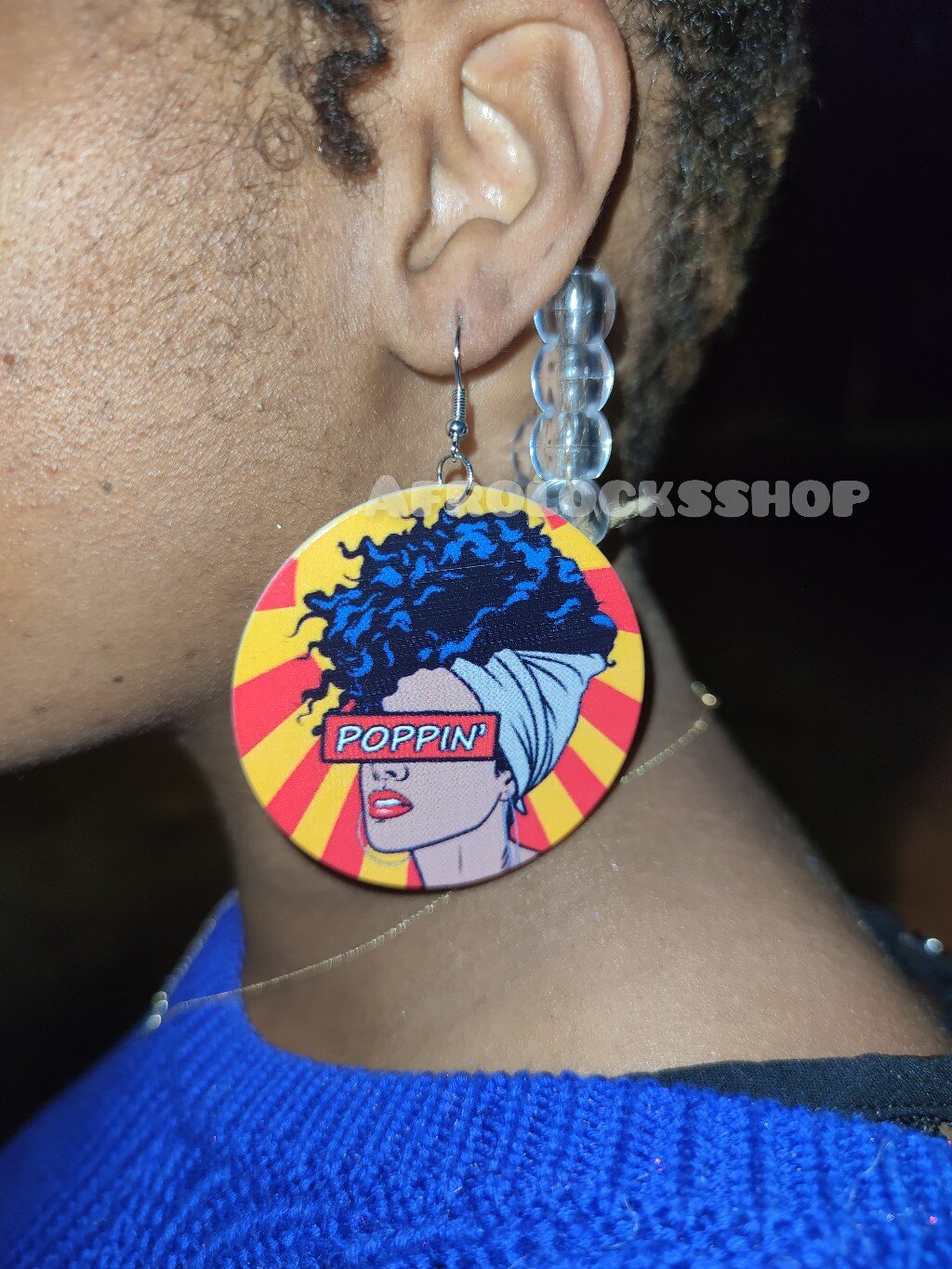 Boucles d'oreilles poppin femme cheveux nappy-SQ9935034