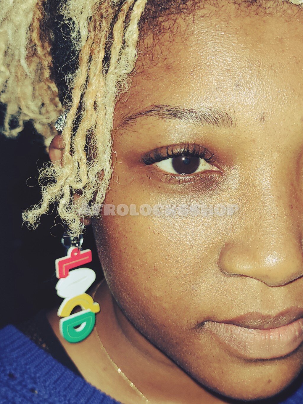 Boucles d'oreilles locd locksée rasta