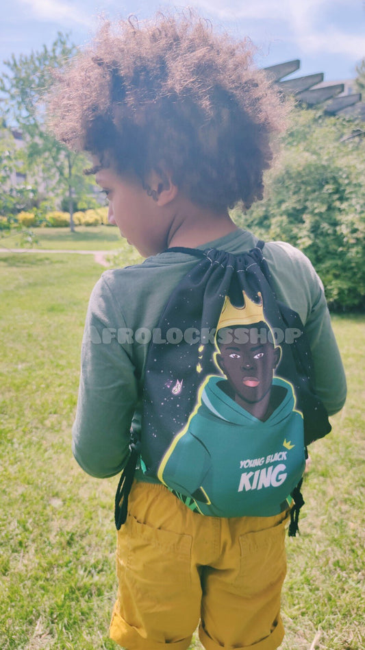 Sac sportif afro young black king - jeune roi noir fierté black people pour garçons