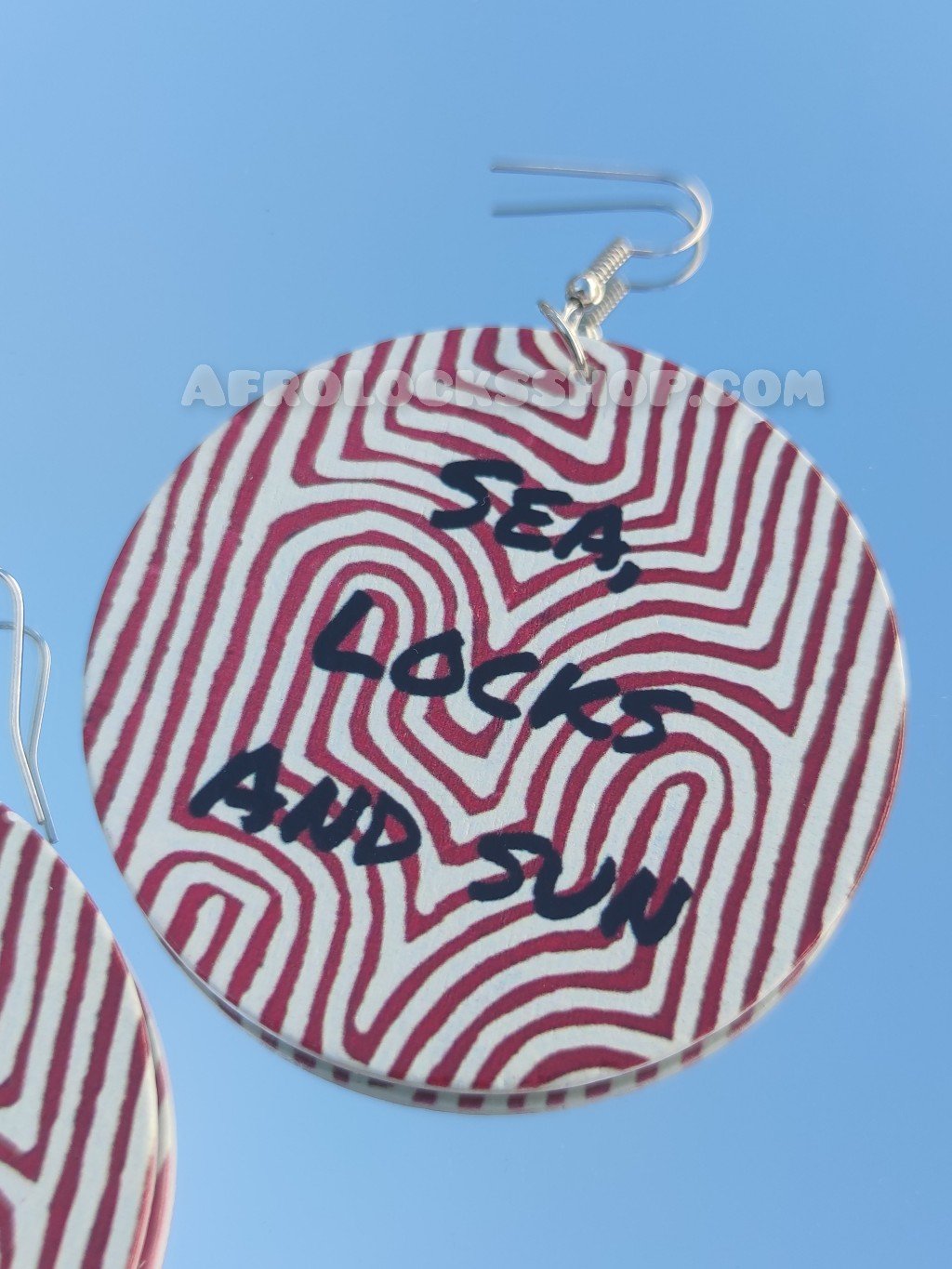 Boucles d'oreilles sea locks and sun - mer locks et soleil imprimé pagne africain