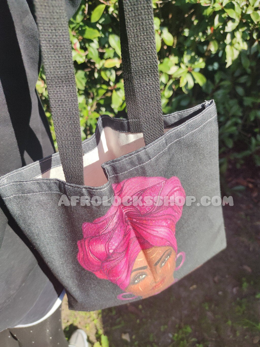 Sac afro girl en lin bio - à main à courses fille africaine caraïbes bonne qualité-SQ1224076