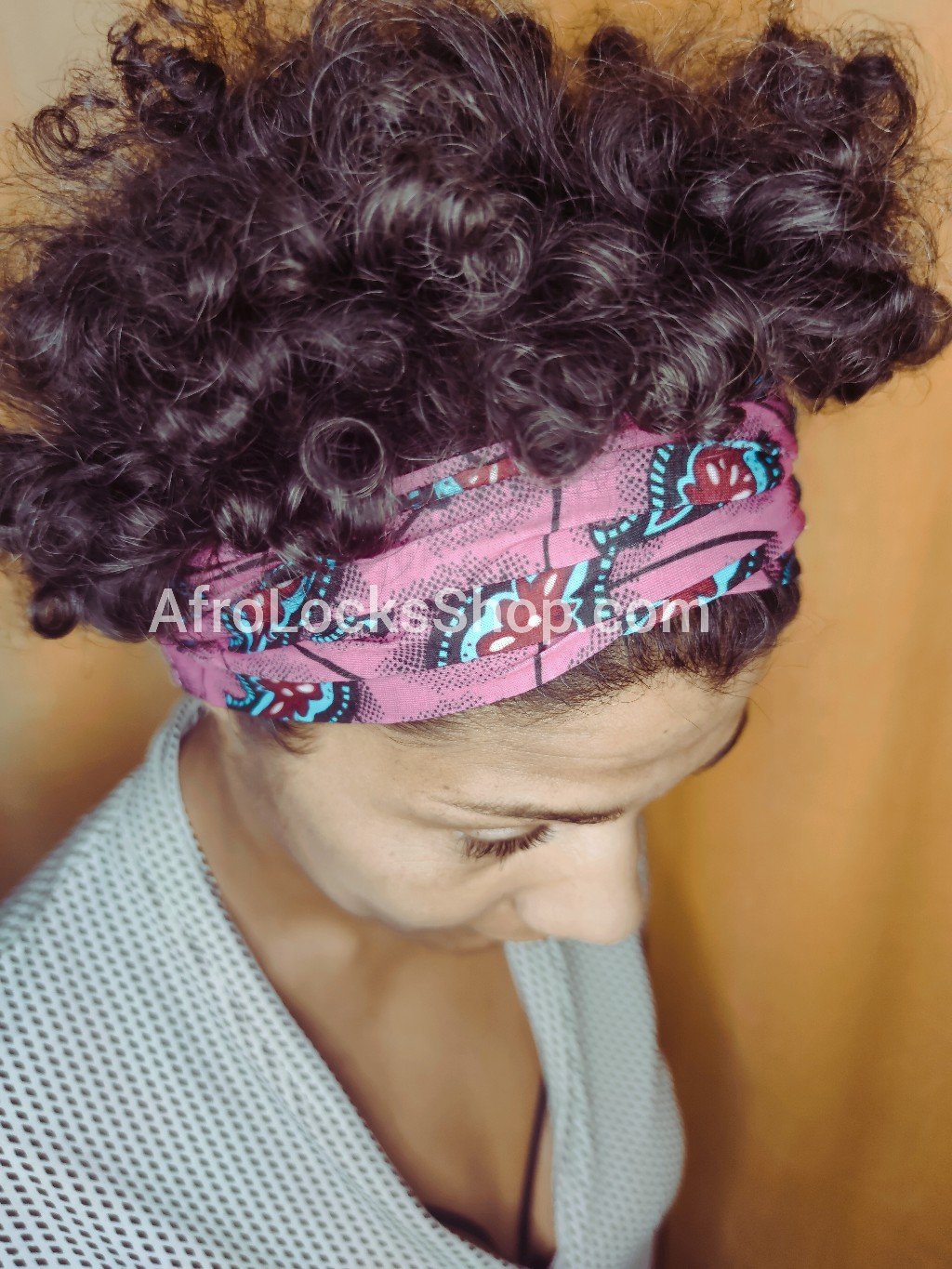 Bandeau design afro élastique - foulard de tête cheveux imprimé africain ankara-SQ3947189