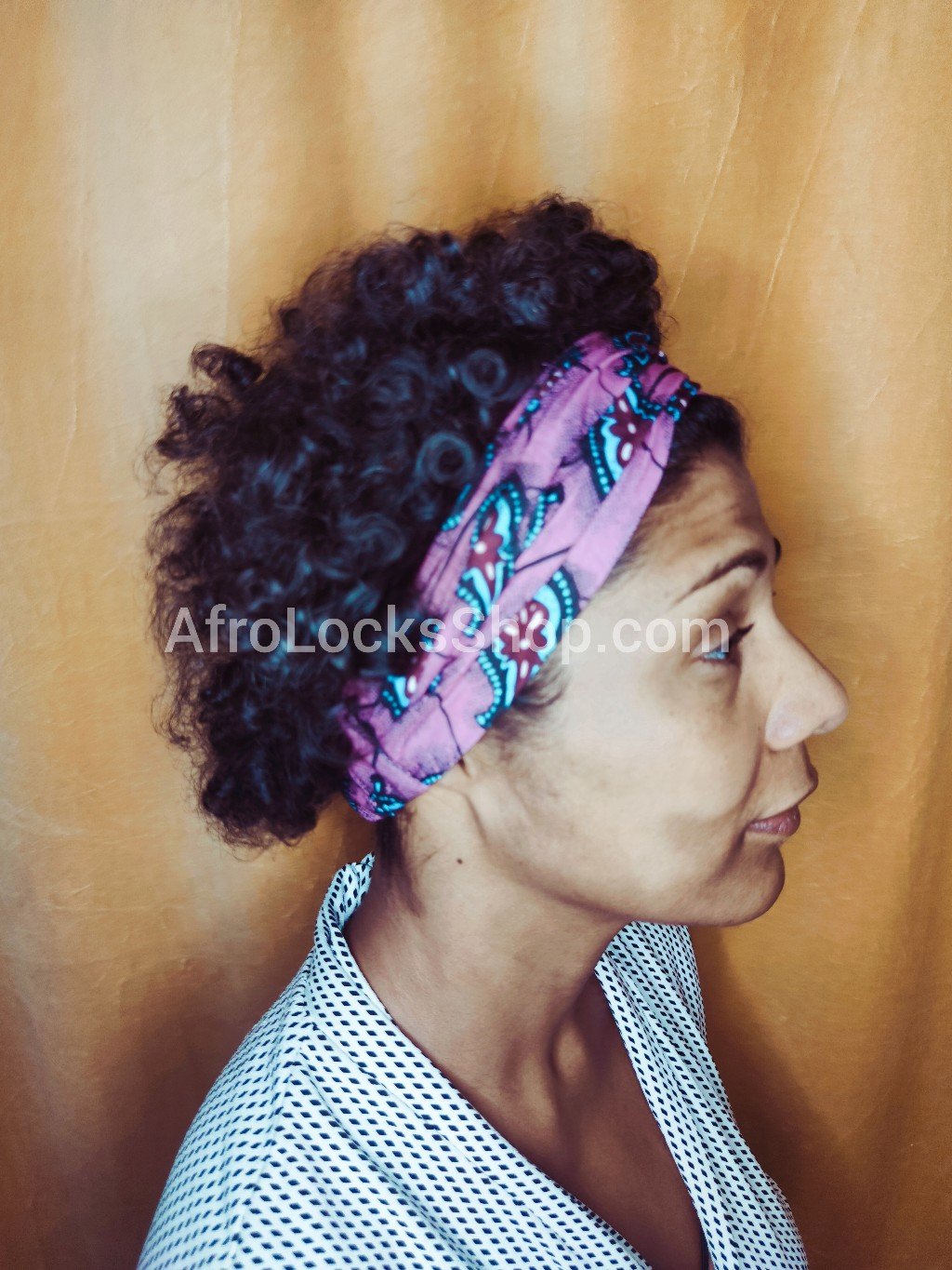 Bandeau design afro élastique - foulard de tête cheveux imprimé africain ankara-SQ3947189