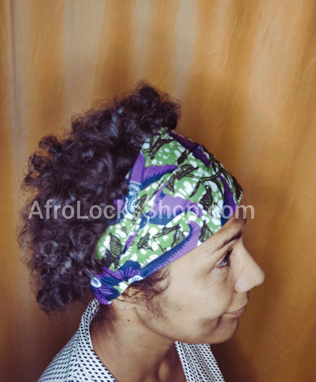 Bandeau design afro élastique - foulard de tête cheveux imprimé africain ankara-SQ3947189