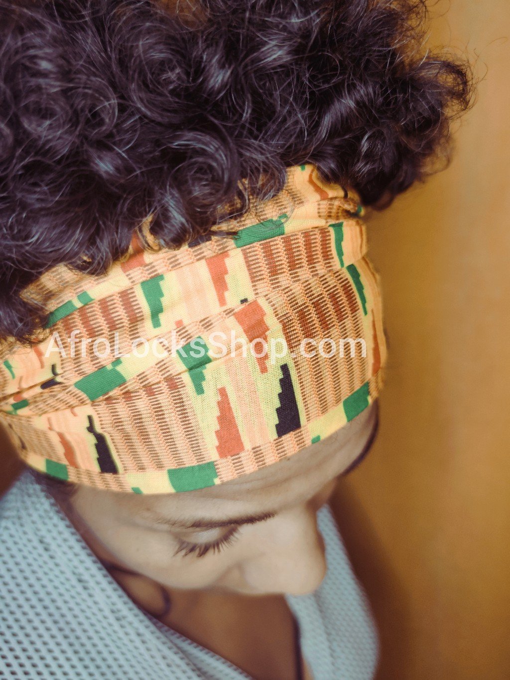 Bandeau design afro élastique - foulard de tête cheveux imprimé africain ankara-SQ3947189